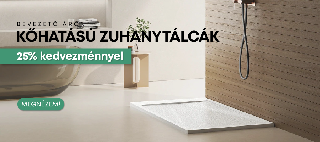 Kőhatású zuhanytálcák