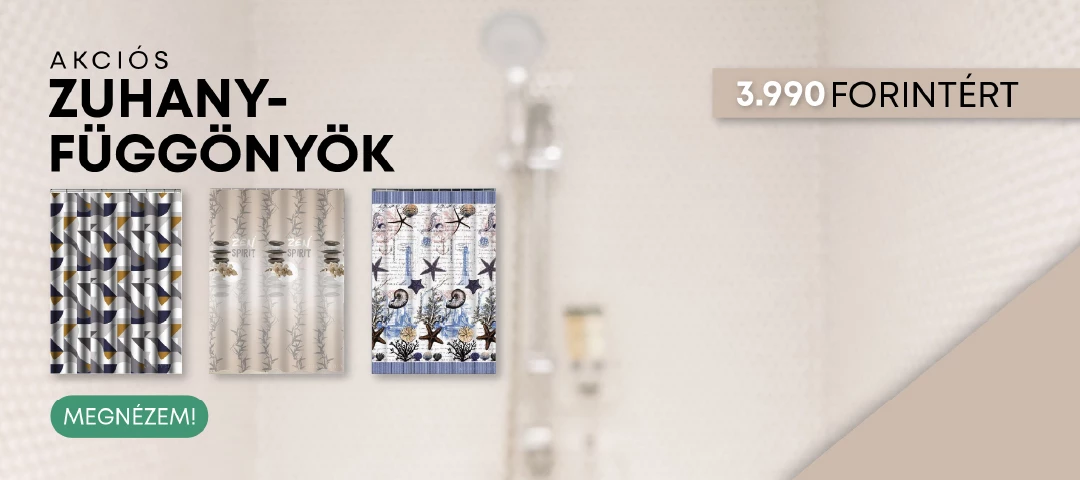 Zuhanyfüggöny akció