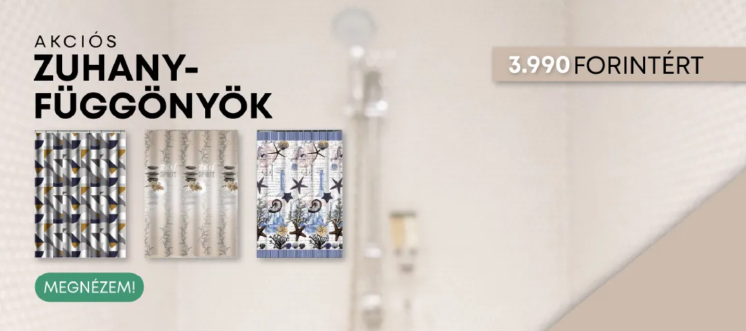 Zuhanyfüggöny akció