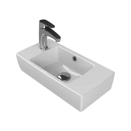 CeraStyle CITY MINI - porcelán mosdó - BAL csaplyukkal - 50 x 25 cm