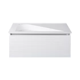   TMP TROYA100 fali fürdőszobabútor - Akrivit öntött műmárvány mosdóval - 100 x 48,5 cm