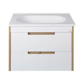 TMP GOLDY 75 fali fürdőszobabútor - öntött műmárvány mosdóval - 75 cm