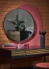 TMP IRON fürdőszobai tükör - FEKETE keret - kerek - 60 cm