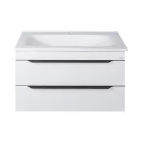   TMP VOX 85 FEHÉR fali fürdőszobabútor - öntött műmárvány mosdóval - 85 x 47 cm