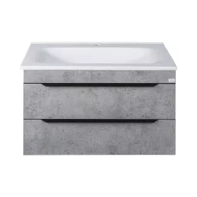   TMP VOX 85 SZÜRKE fali fürdőszobabútor - öntött műmárvány mosdóval - 85 x 47 cm