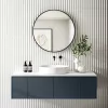 TMP IRON fürdőszobai tükör - FEKETE keret - kerek - 90 cm