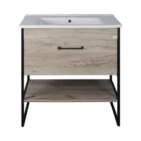   TMP IRON 85 álló fürdőszobabútor - Sanovit ATRIA 9085 porcelán mosdóval - 85 x 45,5cm