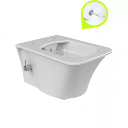 CeraStyle IBIZA fali WC - BEÉPÍTETT bidé funkcióval - rimless - perem nélküli - 51 cm