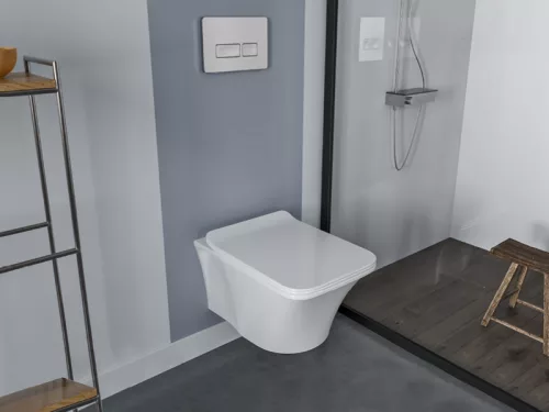CeraStyle IBIZA fali WC - BEÉPÍTETT bidé funkcióval - rimless - perem nélküli