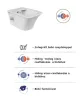 CeraStyle IBIZA fali WC - BEÉPÍTETT bidé funkcióval - rimless - perem nélküli - 51 cm