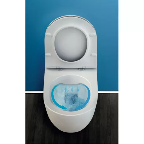 CeraStyle CITY fali WC - BEÉPÍTETT bidé funkcióval - rimless - perem nélküli - 53 cm