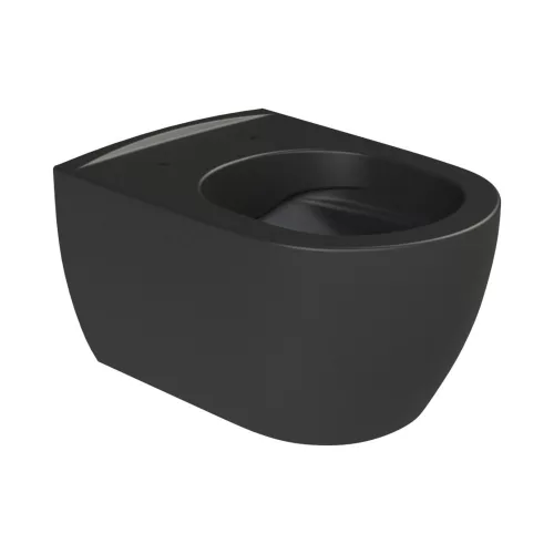 CeraStyle CITY fali WC - MATT FEKETE - rimless - perem nélküli - 53 cm