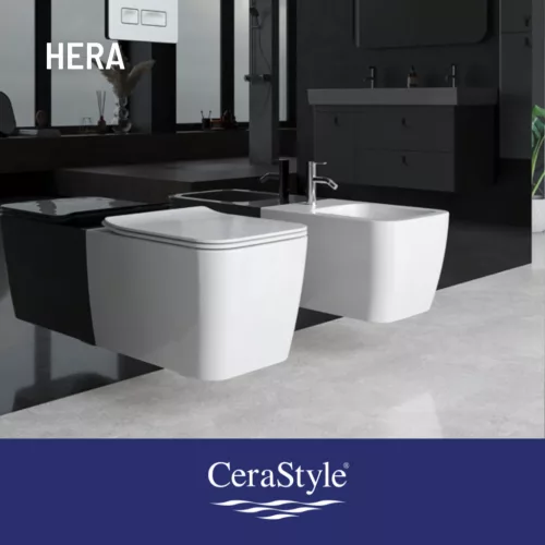 CeraStyle HERA fali WC - rimless - perem nélküli - rejtett rögzítésű - 52 cm