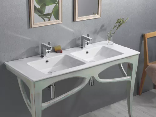 CeraStyle IBIZA - porcelán mosdókagyló - DUPLA - 121 x 51 cm