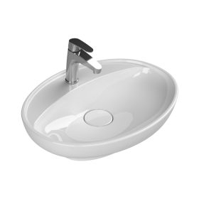   CeraStyle LAL C - PULTRA ültethető - Top Counter - porcelán mosdó - ovális - 60 x 46 cm