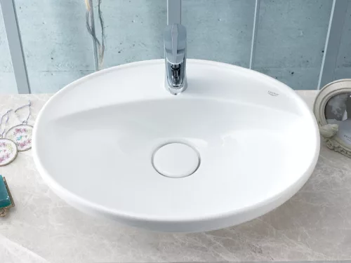CeraStyle LAL C - PULTRA ültethető - Top Counter - porcelán mosdó - ovális - 60 x 46 cm