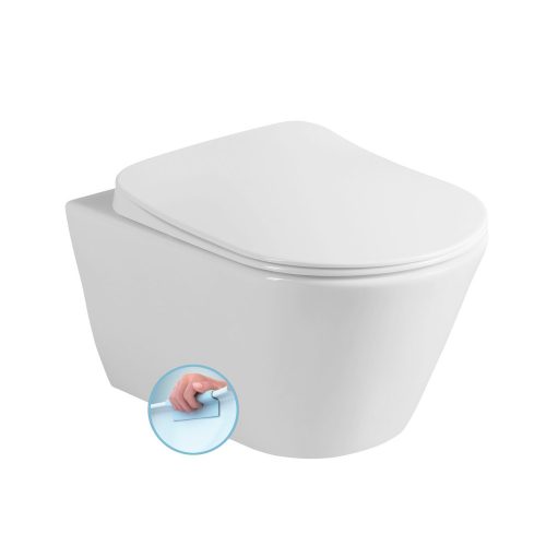 Sanovit AVVA fali WC - rimless - perem nélküli - rejtett szerelésű - mély öblítésű