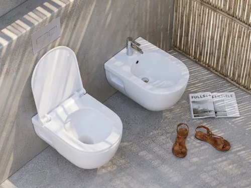 Sanovit BRILLA fali WC - rimless - perem nélküli