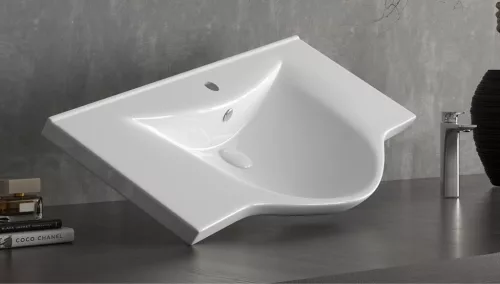 Sanovit ALBATROS - porcelán mosdókagyló - 75 x 46,7 cm