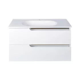   Piramida EURIDIKA fali fürdőszobabútor - műmárvány mosdóval - 2 fiókos - 100 x 48 x 53 cm