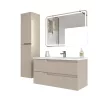 Piramida EURIDIKA fali fürdőszobabútor - műmárvány mosdóval -2 fiókos - PINO BÉZS - 100 x 48 x 53 cm