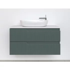   Piramida EURIDIKA fali fürdőszobabútor-mosdópult mosdó nélkül-2 fiókos -PINO ZÖLD- 98 x 48 x 53 cm