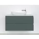Piramida EURIDIKA fali fürdőszobabútor - mosdópult mosdó nélkül -2 fiókos - PINO ZÖLD - 100 x 48 x 53 cm