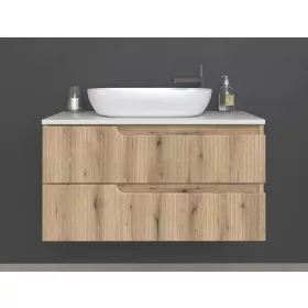   Piramida EURIDIKA fali fürdőszobabútor - mosdópult mosdó nélkül -2 fiókos - PINO TÖLGY - 100 x 48 x 53 cm