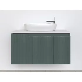   Piramida EURIDIKA fali fürdőszobabútor - mosdópult mosdó nélkül -3 ajtós - PINO ZÖLD - 98x48x53 cm