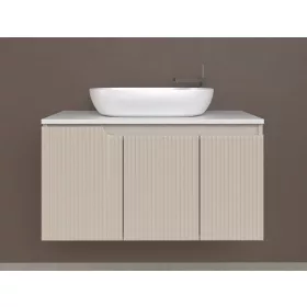   Piramida EURIDIKA fali fürdőszobabútor - mosdópult mosdó nélkül -3 ajtós - PINO BÉZS - 98x48x53 cm