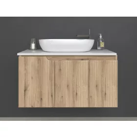   Piramida EURIDIKA fali fürdőszobabútor - mosdópult mosdó nélkül -3 ajtós - PINO TÖLGY - 100 x 48 x 53 cm