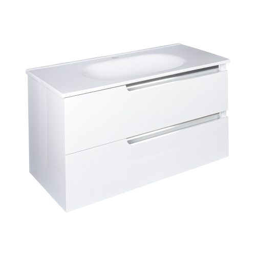 PIRAMIDA EURIDIKA fali függesztett fürdőszobabútor - öntött műmárvány mosdóval - 100 x 53 x 48 cm