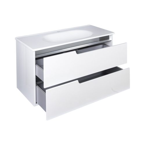 PIRAMIDA EURIDIKA fali függesztett fürdőszobabútor - öntött műmárvány mosdóval - 100 x 53 x 48 cm