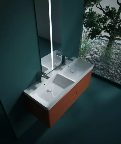 Sanovit LUXURY - porcelán mosdókagyló - dupla - 120 x 46 cm