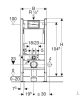 Geberit Duofix BASIC fali WC szerelőelem - 112 cm - DELTA falsík alatti öblítőtartállyal - 12 cm