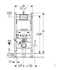 Geberit DuofixBasic fali WC-szerelőelem - 112 cm - Delta 12 cm-es falsík alatti öblítőtartállyal