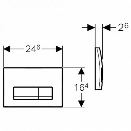Geberit Delta 50 nyomólap, matt fekete