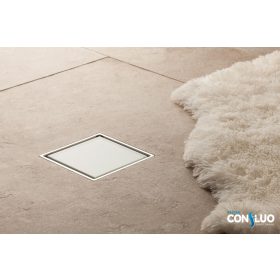   Pestan zuhanyfolyóka Confluo Standard - FEHÉR üveg - 10 x 10 cm