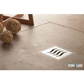 Pestan zuhanyfolyóka Confluo Standard fém 10 x10 cm