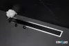 Pestan zuhanyfolyóka Confluo Premium Line FEKETE üveg 85 cm