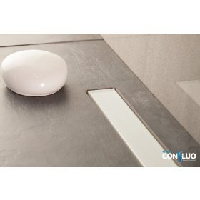   Pestan zuhanyfolyóka Confluo Frameless Line - keret nélküli - FEHÉR üveg 55 cm