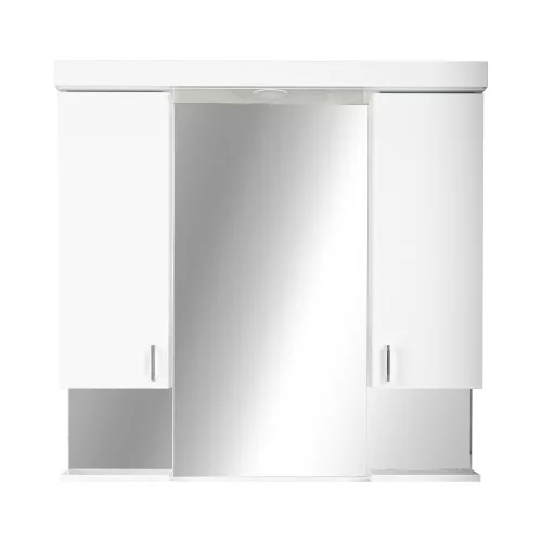 Viva STYLE Tükrös fürdőszobai szekrény LED világítással - DUPLA szekrénnyel - 85 x 97 x 15 cm