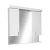 Viva STYLE Tükrös fürdőszobai szekrény LED világítással - DUPLA szekrénnyel - 85 x 97 x 15 cm