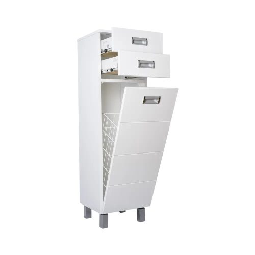 Viva SZQUARE fürdőszobai ÁLLÓSZEKRÉNY 120 középmagas - SZENNYESTARTÓS - 35 x 35 x 120 cm