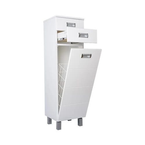 Viva SZQUARE fürdőszobai ÁLLÓSZEKRÉNY 120 középmagas - SZENNYESTARTÓS - 35 x 35 x 120 cm