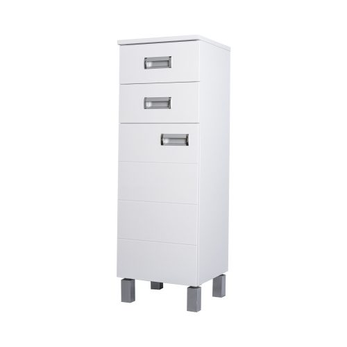 Viva SZQUARE fürdőszobai ÁLLÓSZEKRÉNY 100 középmagas POLCOS - BALOS - 33 x 35 x 100 cm