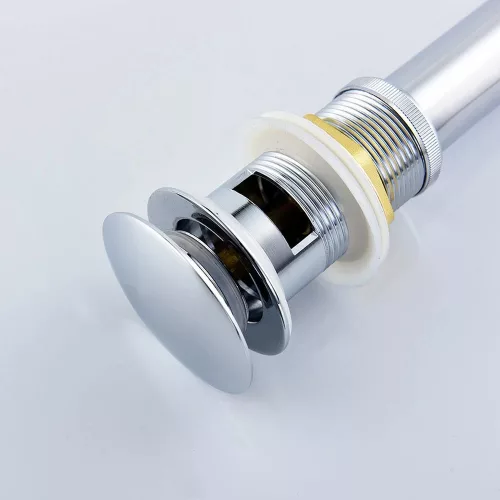 Klikk - klakk leeresztő - KEREK - KRÓM - túlfolyós modókagylóhoz - 5/4" - Ø 67 mm