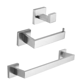   Viva INOX - fürdőszobai kiegészítő - Szett - fogas, wc papír tartó, törülközőtartó