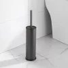 Viva NERO WC-kefe tartó - hengeres - fürdőszobai kiegészítő - GUNMETAL - fegyverszürke