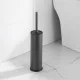 Viva NERO WC-kefe tartó - hengeres - fürdőszobai kiegészítő - GUNMETAL - fegyverszürke